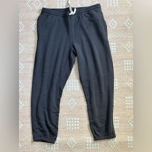 Madewell women’s MWL super brushed easygoing sweatpants size large in black coal